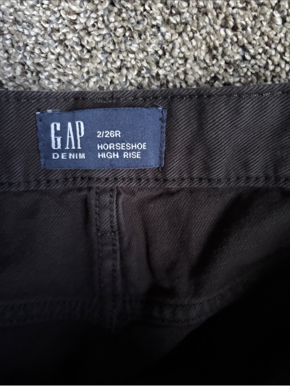 GAP Black Horseshoe High Rise Denim